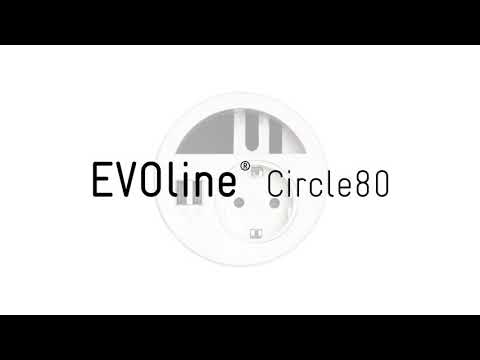 EVOline Circle80 Access Kabeldurchlass mit zwei Öffnungen, schwarz