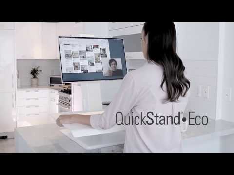 Humanscale QuickStand Eco Dual Steh-Sitz Arbeitsplatz (QSE2DMW), weiß