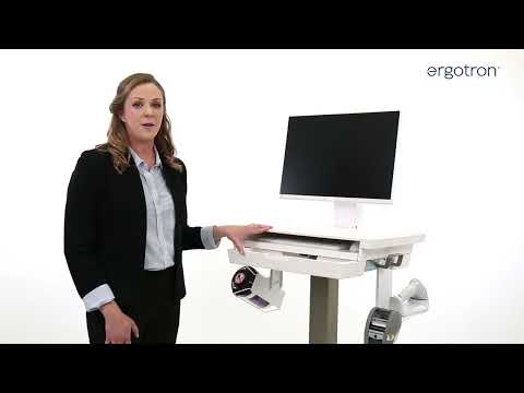 Ergotron CareFit Slim 2.0 Visitenwagen mit Monitorhalterung (C50-3500-0)