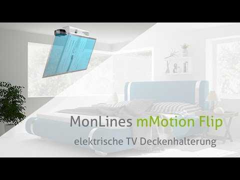 MonLines mMotion Flip XL elektrische TV Deckenhalterung, weiß